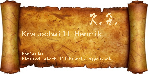 Kratochwill Henrik névjegykártya